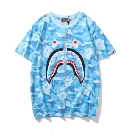 Blue Bape T-shirt Men Women